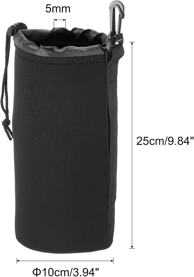 PATIKIL Camera Lens Bag, 3.5" IDx9.8 H Drawstring Lens Pouch - Image 2