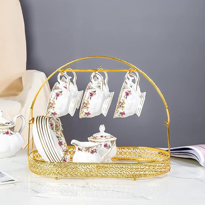 Mug Holder Coffee Rack Coffee Cup Holder Stand Dishes Organizer Iron Storage - Image 3