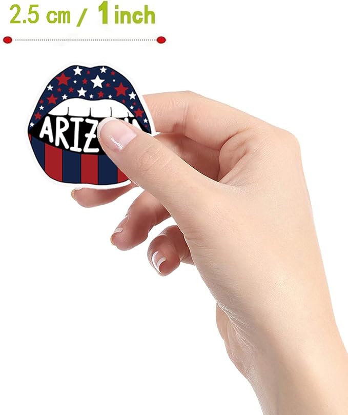 500Pcs America Arizona Stickers, Aesthetics Flag 1 Inch Labels - Image 2