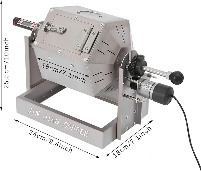 Coffee Bean Roaster with Coffee Bean Cooler, Gas 500g Coffee Bean Baker Drum - Image 7