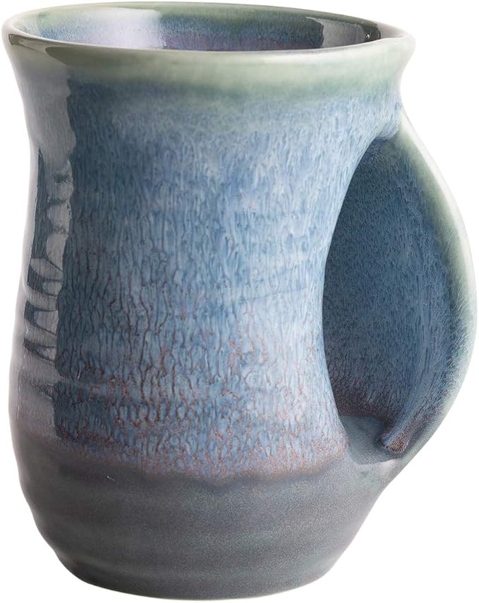 Hand Warmer Mug, Ceramic and Hand Painted by Gute