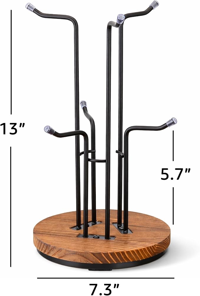 360° Rotating Large Mug Tree for Counter, Coffee Mug Holder - Image 4