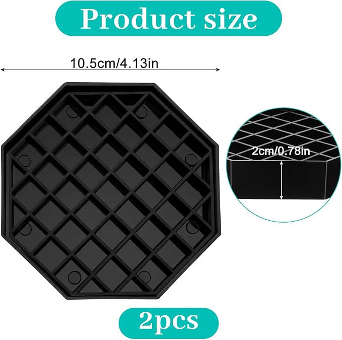 2 Pcs 4 Inch Coffee Drip Tray Octagon Coffee Countertop Tray - Image 3