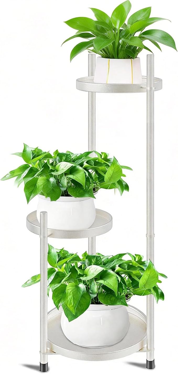 Plant Stand Indoor Tall, Metal Flower Pot Stands Outdoor Holders Plant Shelf by KHayRovies