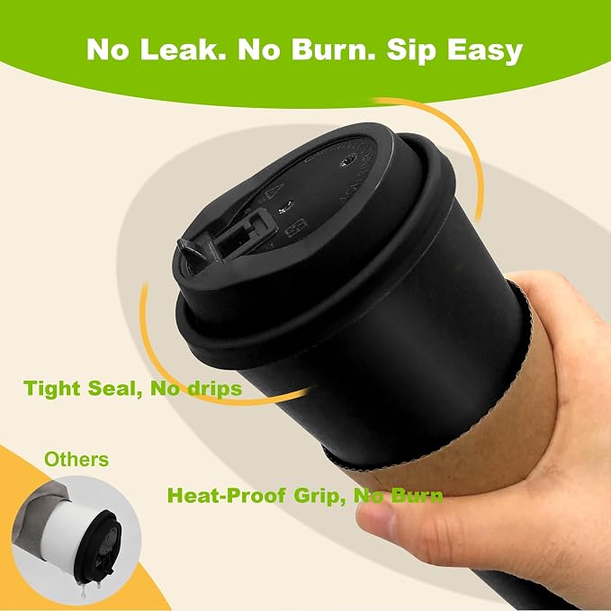 100 Pack 12 oz Disposable Coffee Cups - Image 5