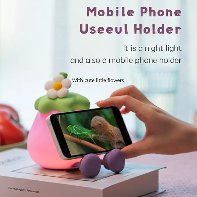 Eggplant Night Light for Adults Kids, Cute Silicone Dimmable Sleeping - Image 5
