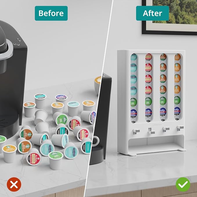 LifeMoreasy K Cup Holder Creative Coffee Pods Storage Stand Vending-Style K Pod - Image 5