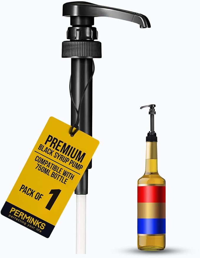 Syrup Pump Compatible with Torani and Davinci Bottles by PERMINKS