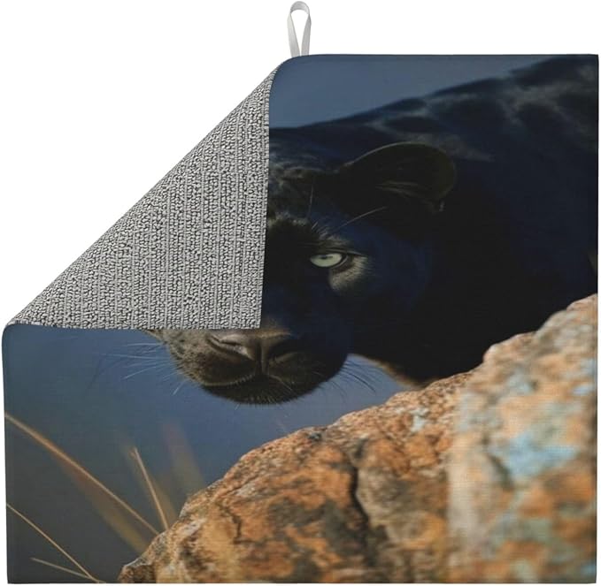 Absorbent Dish Drying Mats 16X18 Panther Rock Light Blue Home And Kitchen Dish - Image 3