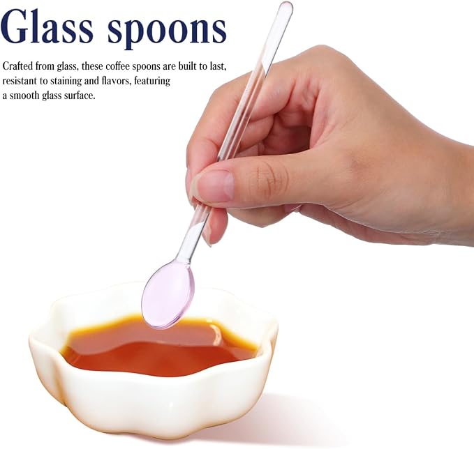 Glass Stirring Spoons Long Handle, Cocktail Swizzle Sticks Kitchen - Image 2