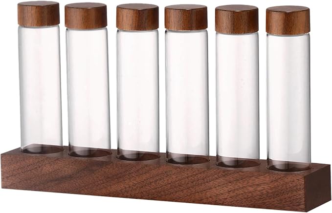 6-Hole Single Dose Coffee Bean Cellars, Walnut Base by Unknown