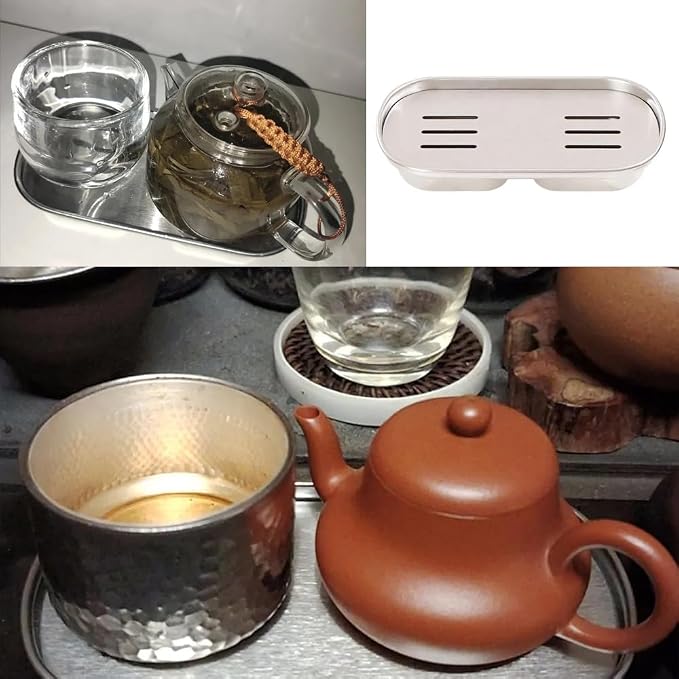 Espresso Cups Drip Tray Tea Cup Saucer Small Glass Teacup Serving Tray Coffee - Image 6