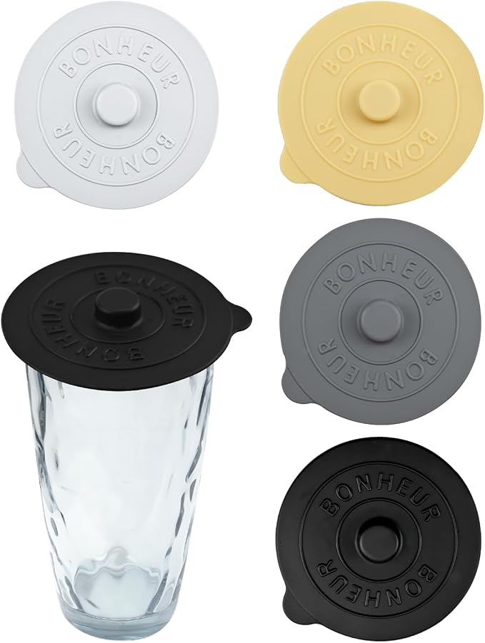 4pcs Silicone Lids for Cups, Colorful Silicone Cup Covers Reusable Dust-Proof by Unknown