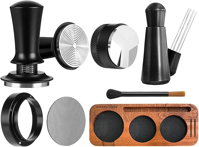 7 PCS Espresso Accessories Kit, Espresso Tamping Station, Coffee Tamper by MIGAKUHOME
