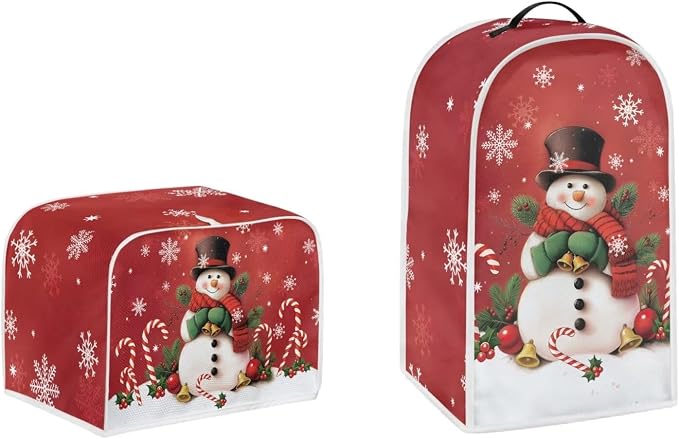 doginthehole Christmas Snowman Blender Cover Toaster Covers 2 Slice Small by doginthehole