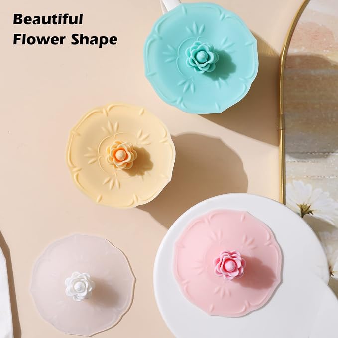 rose Silicone Cup Covers ， Multicolored Silicone Lids - Image 5