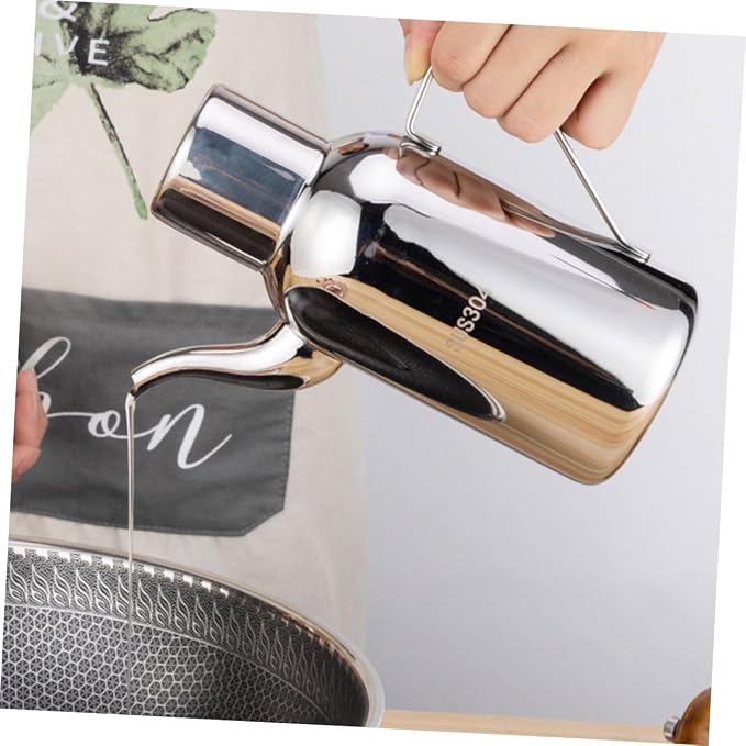 MAGICLULU 1pc Stainless Steel Oil Storage Bottle Oil Dispenser - Image 5