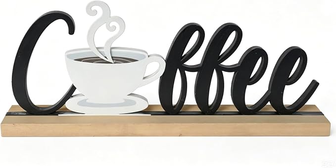 Wooden Coffee Tabletop Sign Farmhouse Bar decoration by Unknown