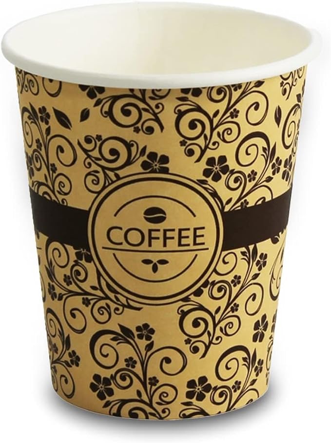 PAMI Disposable Coffee Cups, Single-Use Paper Cups, To-Go Hot Beverage Cups - Image 2
