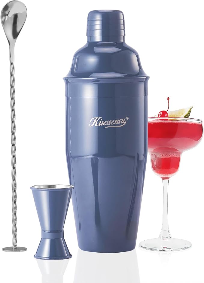 KITESSENSU Cocktail Shaker Set, Stainless Steel Martini Shaker by KITESSENSU