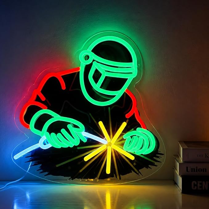 Welder Neon Sign for Wall Decor, LED Welding Neon Light - Image 2
