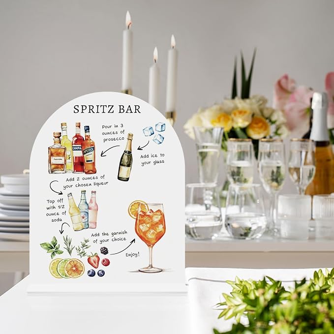 Italian Spritz Bar Sign Aperol Spritz Decor Cocktail Drink Bar Sign - Image 3