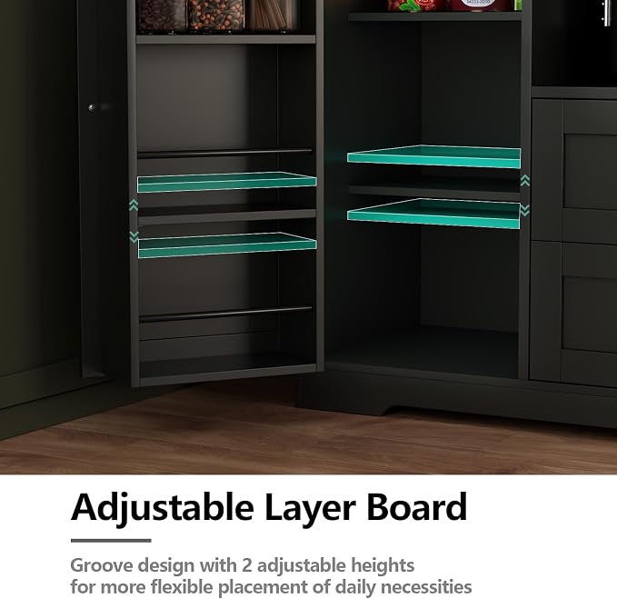 Gyfimoie 68" Tall Kitchen Pantry Storage Cabinet - Image 6