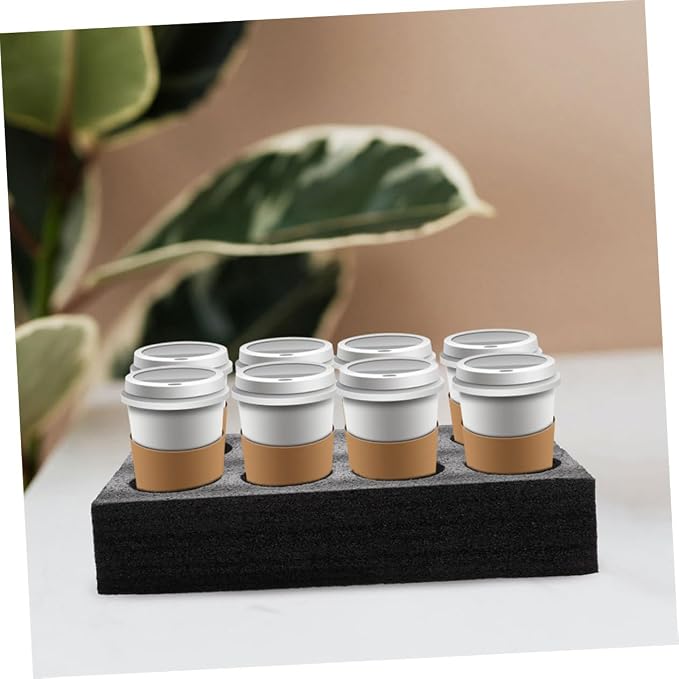 8-Hole Takeout Coffee Cup Tray 4Pcs Beverage Carrier Cup Carry Holder - Image 7