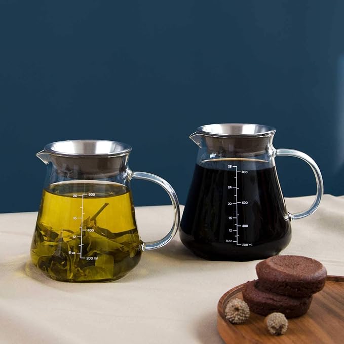 Glass Range Coffee Server For Pour Over Coffee & Tea - 600ml/20oz Ovalware - Image 8