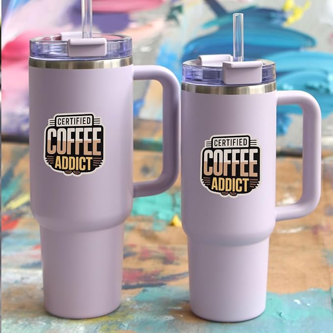 3pcs-8in Certified Coffee Addict Sticker, Coffee Addict Sticker, Funny Caffeine - Image 7