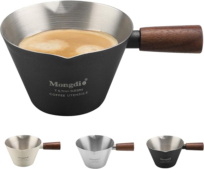 Mongdio Espresso Measuring Cup, Stainless Steel Espresso Shot Cups by Mongdio