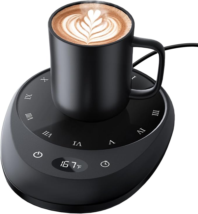 MEION Coffee Mug Warmer for Desk, Coffee Cup Warmer, 4 Temp Settings & 1-12H by MEIONESPRESSOTOOLS