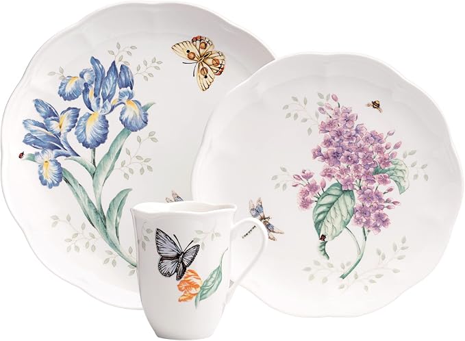 Lenox Dinnerware Set, Butterfly Meadow 18-Piece Set, Service - Image 3