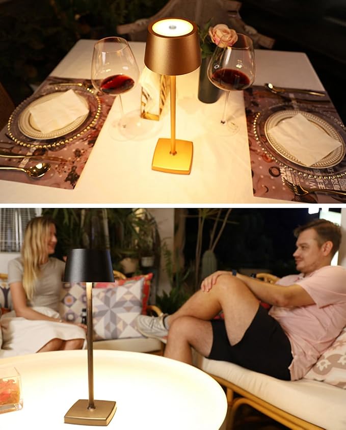 Cordless Table Lamp, 6000mAh Rechargeable Battery, IP54 Waterproof, Aluminum - Image 5