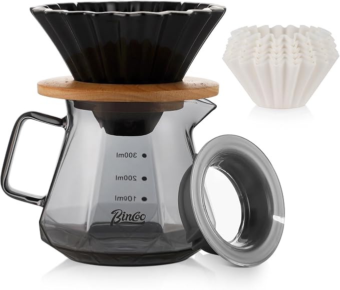 Bincoo 400ML Pour Over Coffee Maker Set by Bincoo