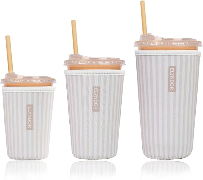 Reusable Insulated Sleeve for Iced Coffee Cup, Beverage Holder for Iced Coffee by Unknown