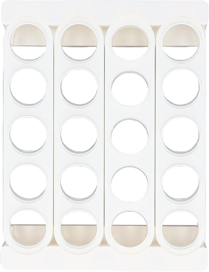 Haofy Modern White Coffee Capsule Rack Holds 20 Pods in Compact 9.6" Design by Haofy