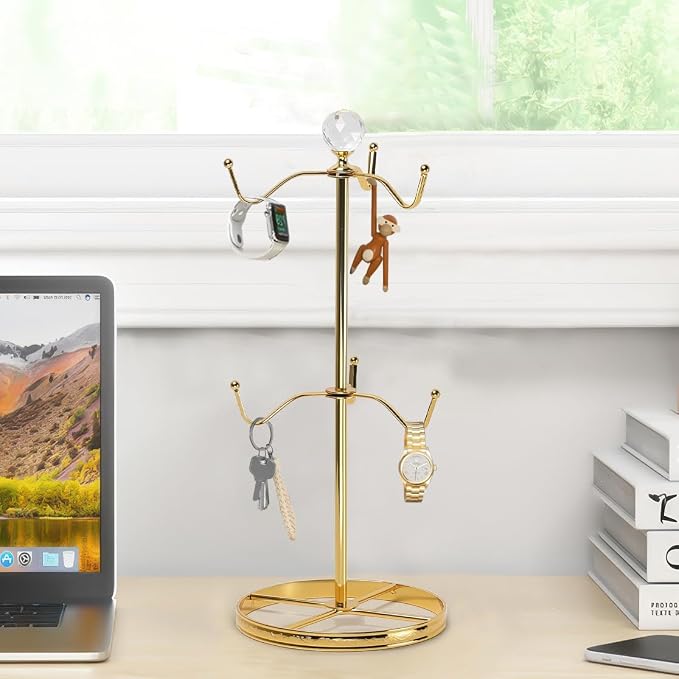 Mug Tree Coffee Cup Holder for Counter Top 6 Hooks | Double Tier Metal Mug Tree - Image 8