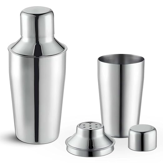 OCS Parts 3-Piece Stainless Steel Cocktail Shaker | 12-Ounce | Makes Perfect by OCSParts