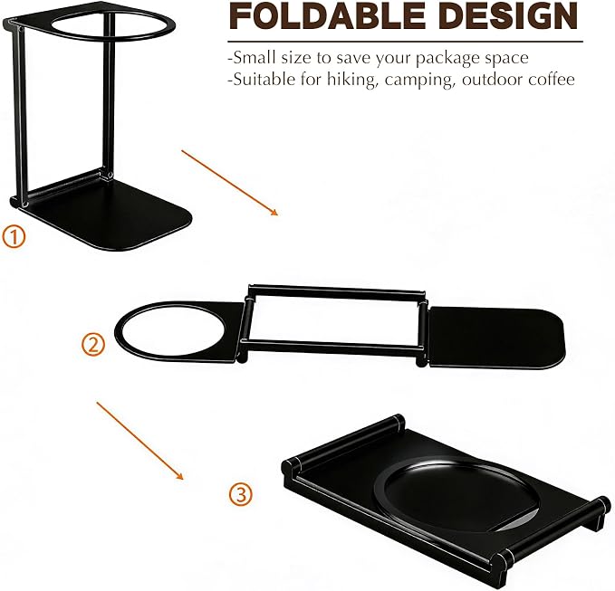 Pour over Dripper Stand, Foldable Espresso Coffee Machine Stand, Lightweight & - Image 2