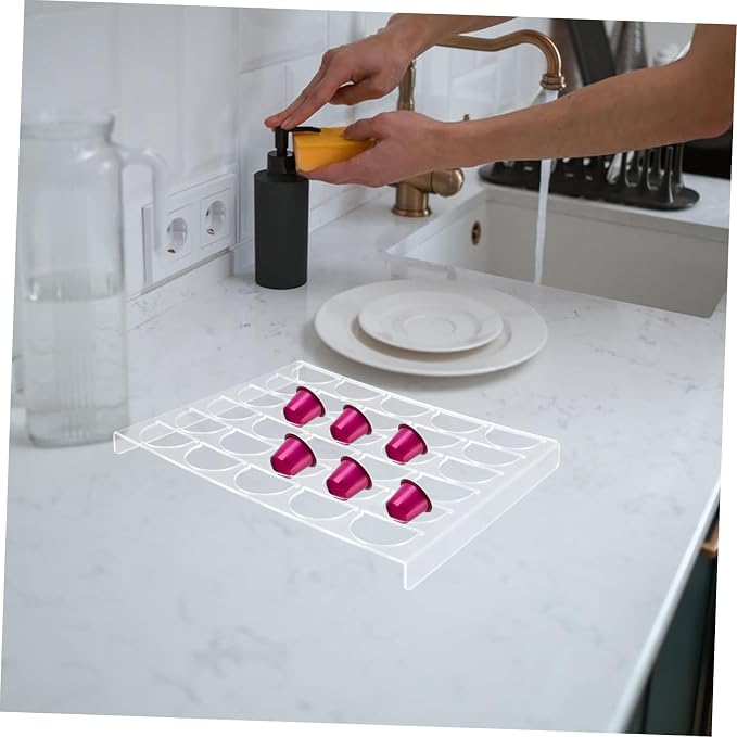 30grids Coffee Capsules Holder Rack Acrylic Organizer - Image 3