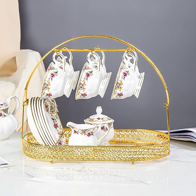Mug Holder Coffee Rack Coffee Cup Holder Stand Dishes Organizer Iron Storage - Image 7