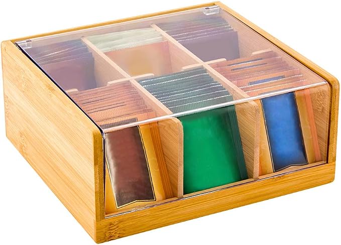 Restaurantware-8.5 x 8 x 3.5 Inch Tea Box Organizer, 1 Sustainable Tea Box by Restaurantware