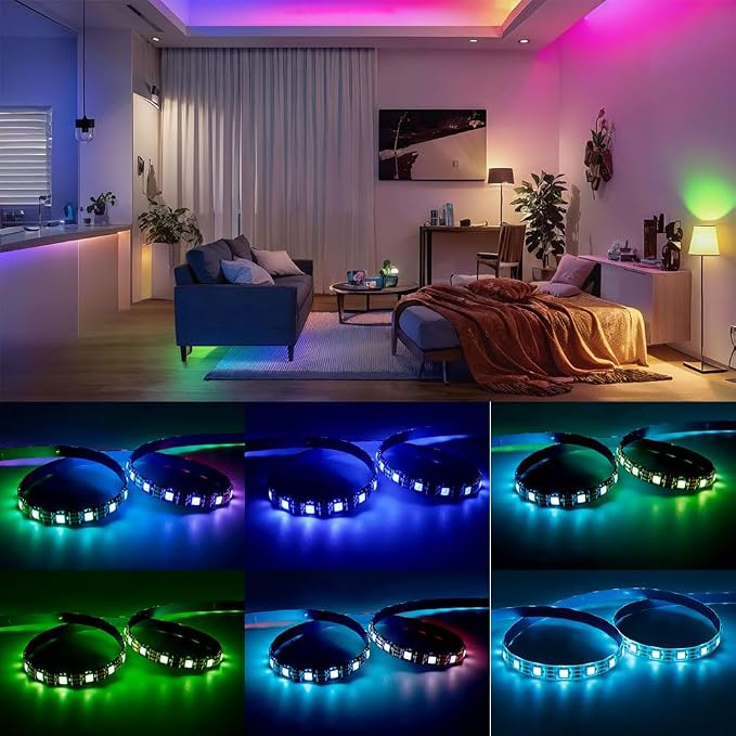 WS2812B IC RGB 5050SMD ECO Individual Addressable LED Strip Light, 16.4FT - Image 5