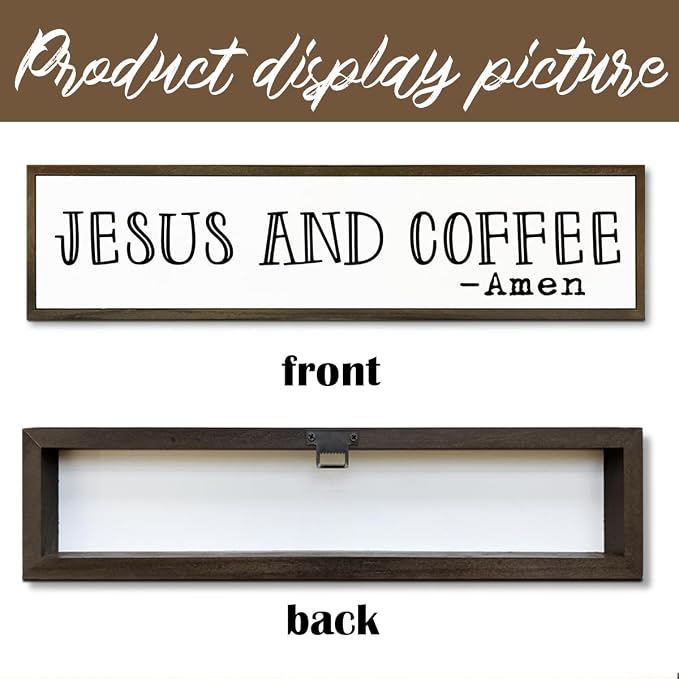 Christian Coffees Decor, Wall Decor Art, Rustic Coffee Station Decors, Coffees - Image 3