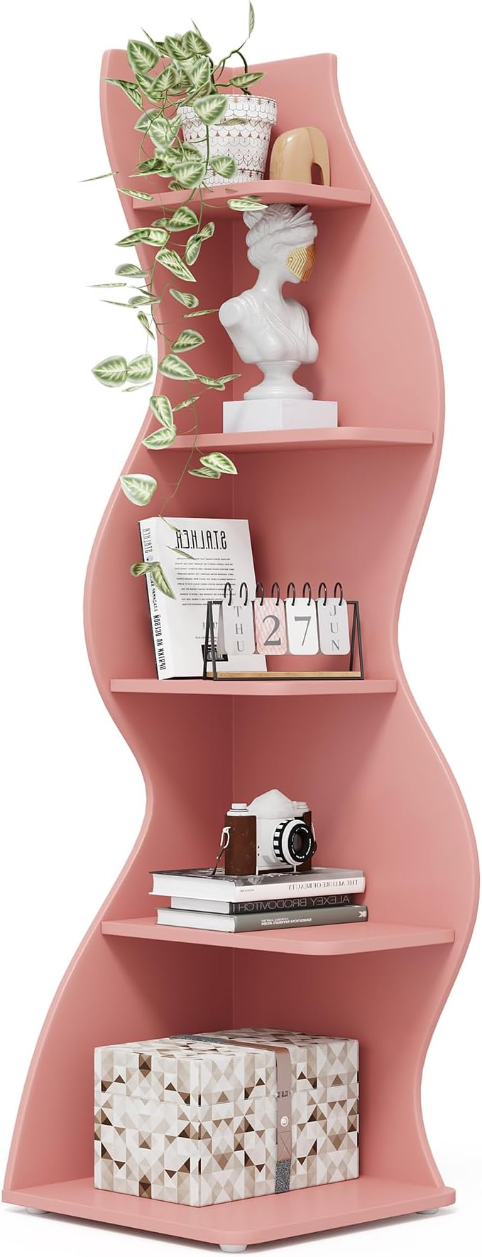 Tribesigns Corner Shelf, Modern 5-Tier Wall Corner Bookshelf, Stylish Corner by Unknown