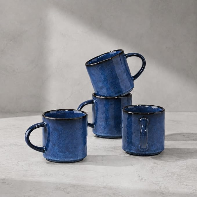 HaWare 14OZ Coffee Mugs Set of 4, Stoneware Coffee Cups by HaWare