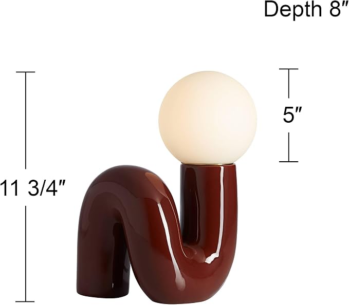 360 Lighting Fondant 11 3/4" Small Mid Century Modern Accent Table Lamp - Image 4