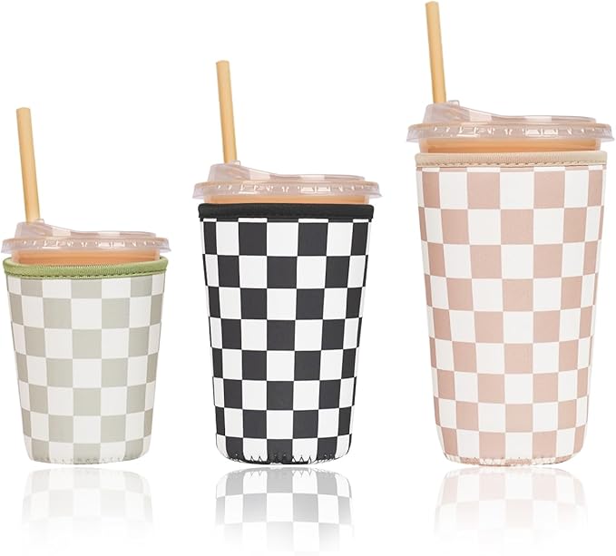 Reusable Insulated Neoprene Iced Coffee Cup Sleeve, Durable Drink Sleeve by Unknown