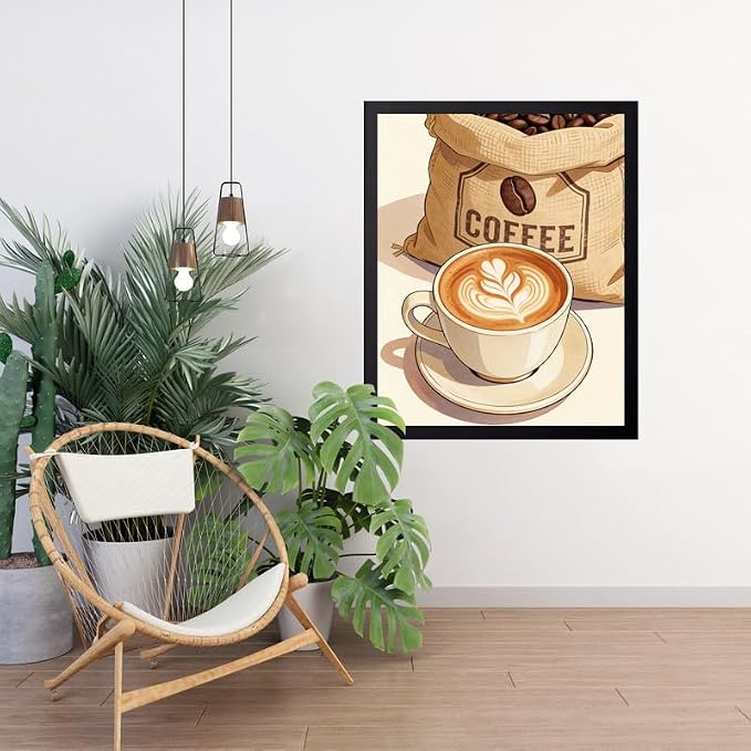 Lawrence Williams Designs Latte Coffee Beans Poster - Image 6